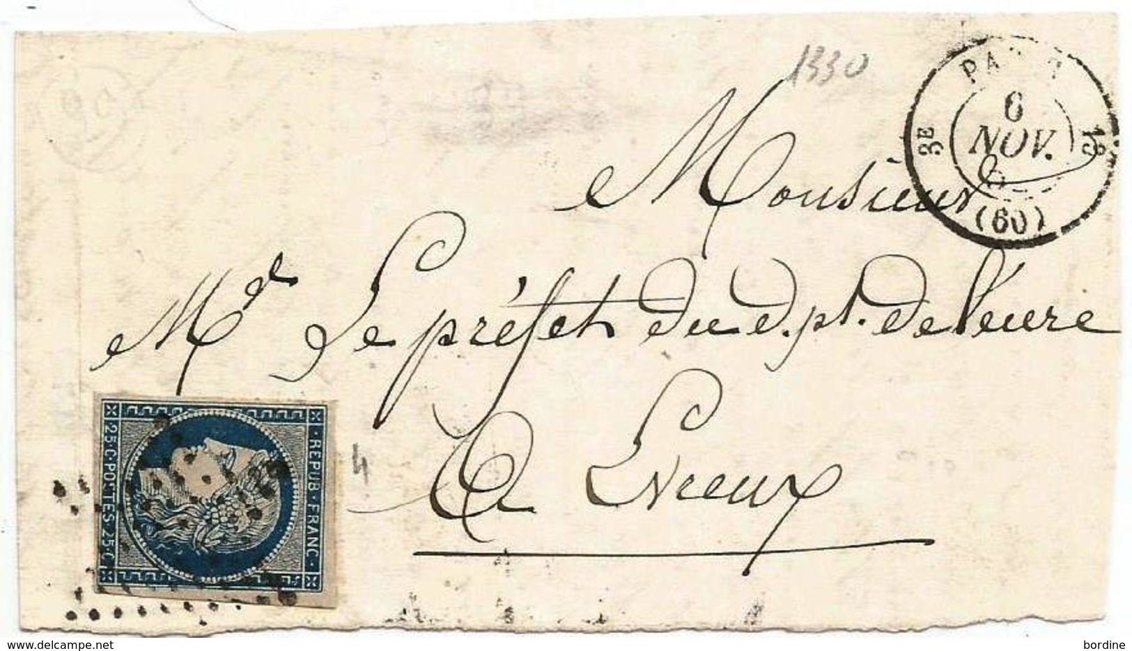 èSEINE - PARIS - Etoile Muette S Devant Avec/TPND N°4 Bleu Terne + Càd T.15 Type 1330 - 1852 - 1849-1850 Ceres