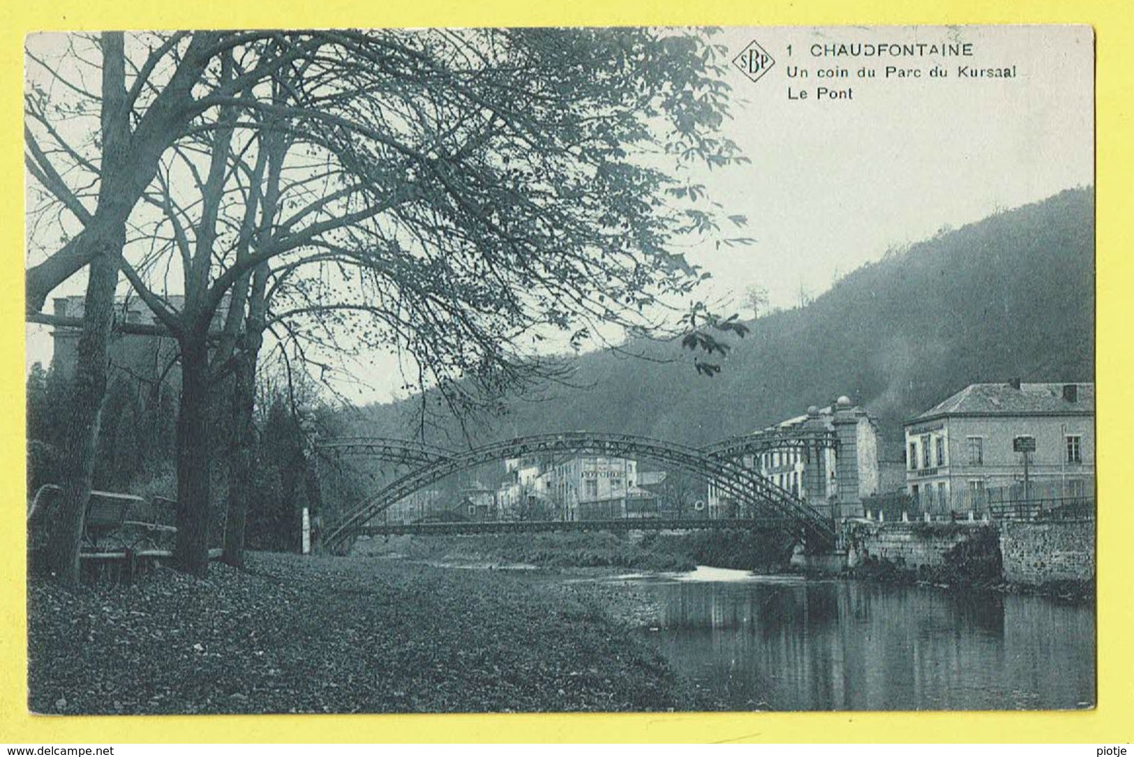 * Chaudfontaine (Liège - La Wallonie) * (SBP, Nr 1) Un Coin Du Parc Du Kursaal, Le Pont, Bridge, Canal, TOP, Unique Rare - Chaudfontaine