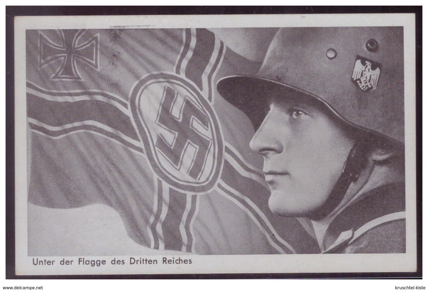 Dt-Reich (007617) Propaganda Postkarte, Unter Der Flagge Des Dritten Reiches, Gestempelt Mit SST München Und Kempten - Cartas & Documentos
