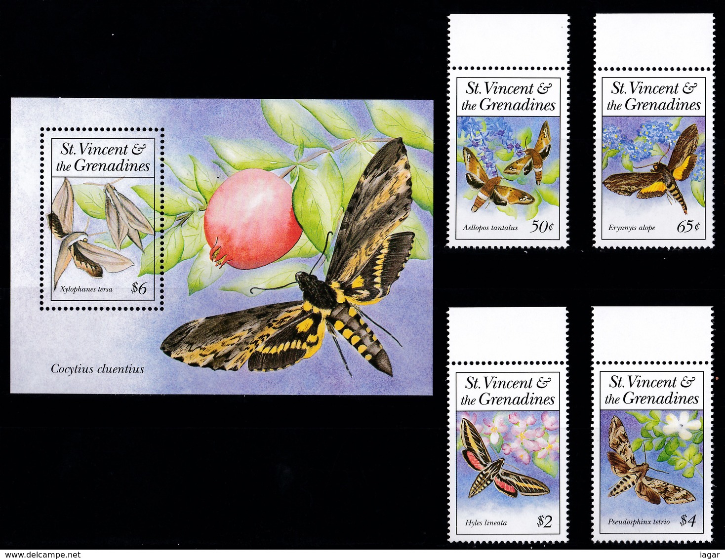 THEMATIC BUTTERFLIES - ST. VINCENT & GRENADINES - Farfalle