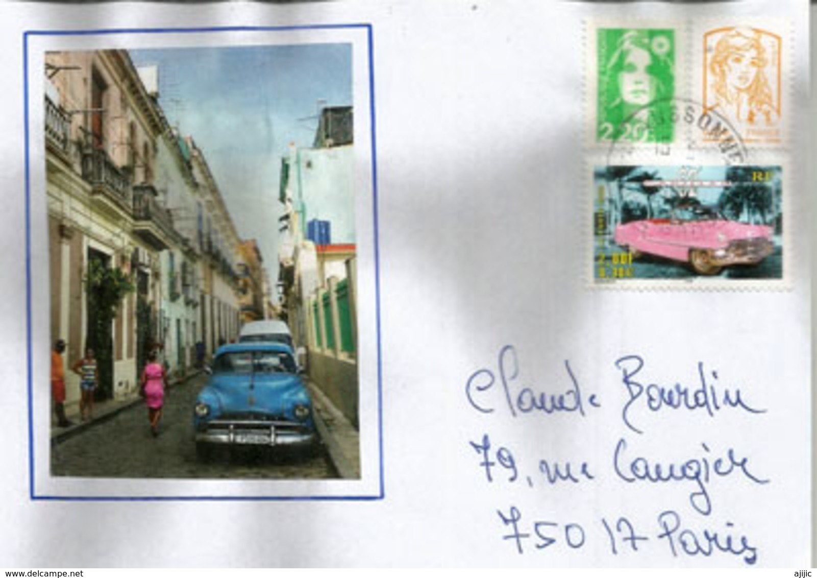 La Cadillac Cabriolet,  Sur Lettre De Haute-Garonne Adressée à Paris - Voitures