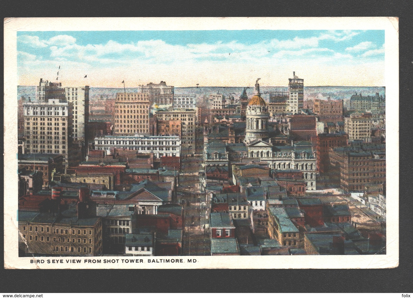 Baltimore - Bird's Eye View From Shot Tower - 1921 - Baltimore