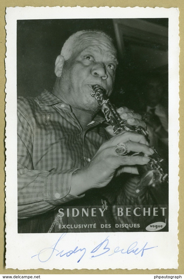 Sidney Bechet (1897-1959) - American Jazz Legend - Nice Signed Photo - Autograph - Autres & Non Classés