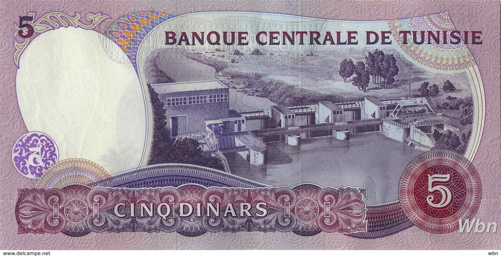 Tunisie 5 Dinars (P79) 1983 (Préf: C/1) -UNC- - Tunisia