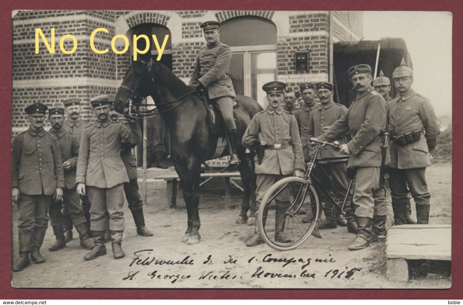 Weert St-Georges = Sint-Joris-Weert Belgien Foto Kaart Deutsche Soldaten Krieg 14-18 " Landsturm Inft. Batl. Chemnitz " - Autres & Non Classés