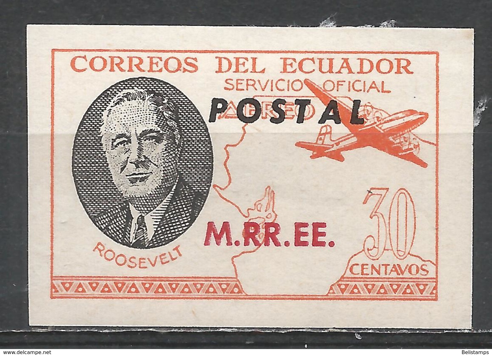 Ecuador 1949. #I (M) Roosevelt, M.RR.EE. - Ecuador