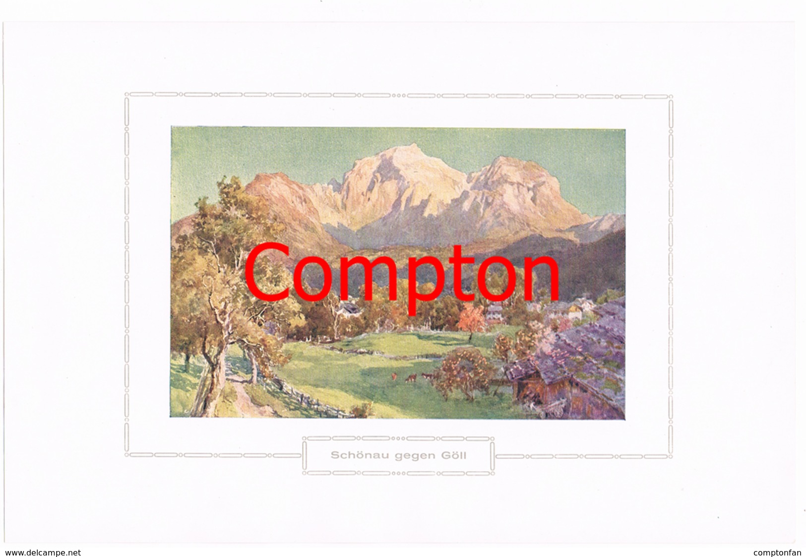 119 E.T.Compton Schönau Göll Berchtesgaden Farbdruck Ca. 1921 !!! - Sonstige & Ohne Zuordnung