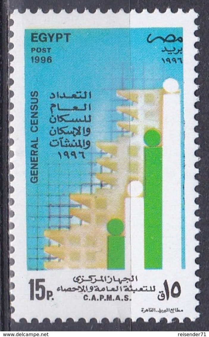 Ägypten Egypt 1996 Staatswesen Statistik Statistics Volkszählung Census Hauszählung Bevölkerung Population, Mi. 1874 ** - Ungebraucht