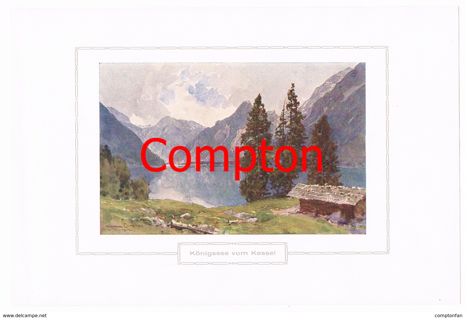 128 E.H.Compton Königssee Berchtesgaden Farbdruck Ca. 1921 !!! - Sonstige & Ohne Zuordnung