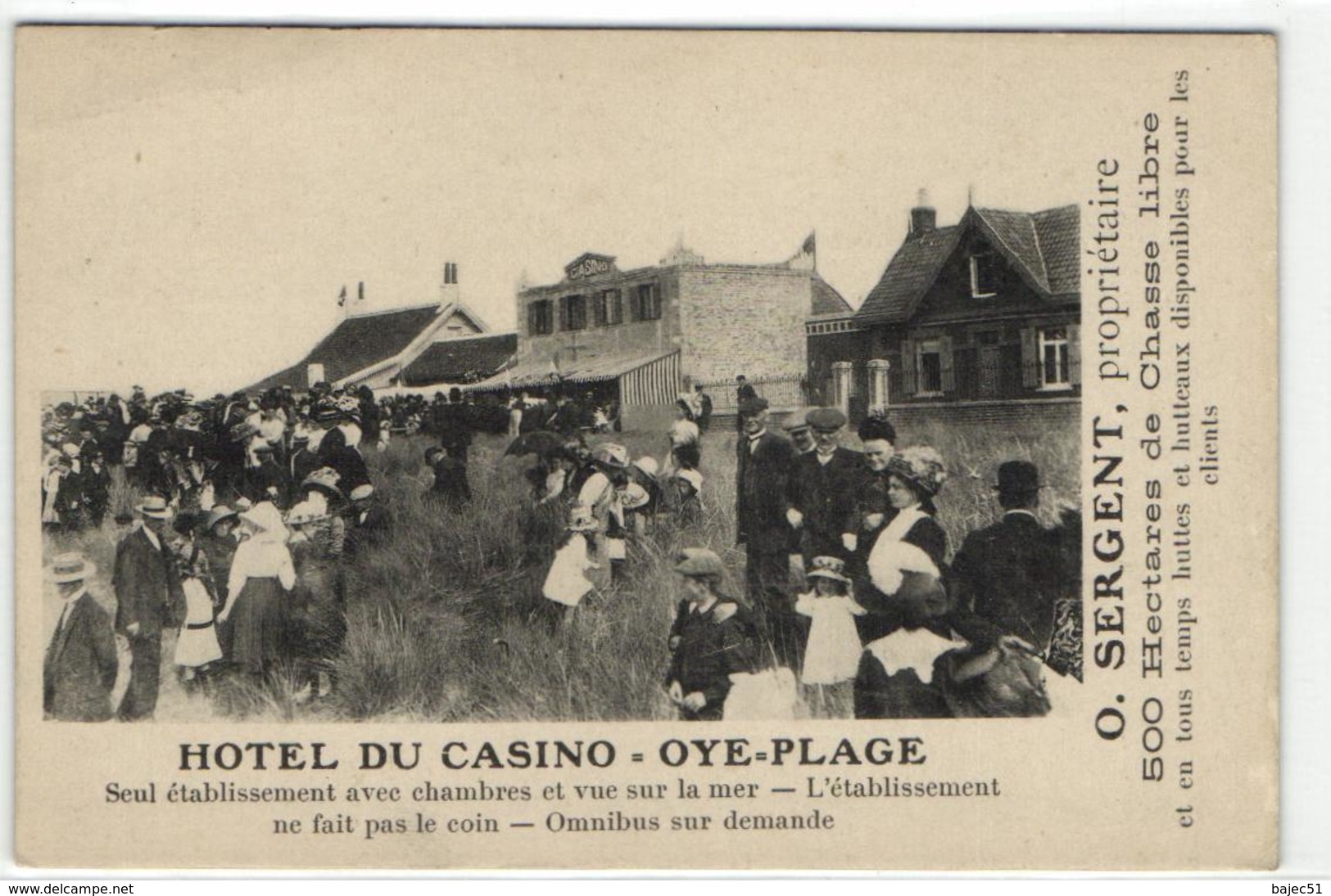 1 Cpa Oye Plage - Hôtel Du Casino - Oye Plage