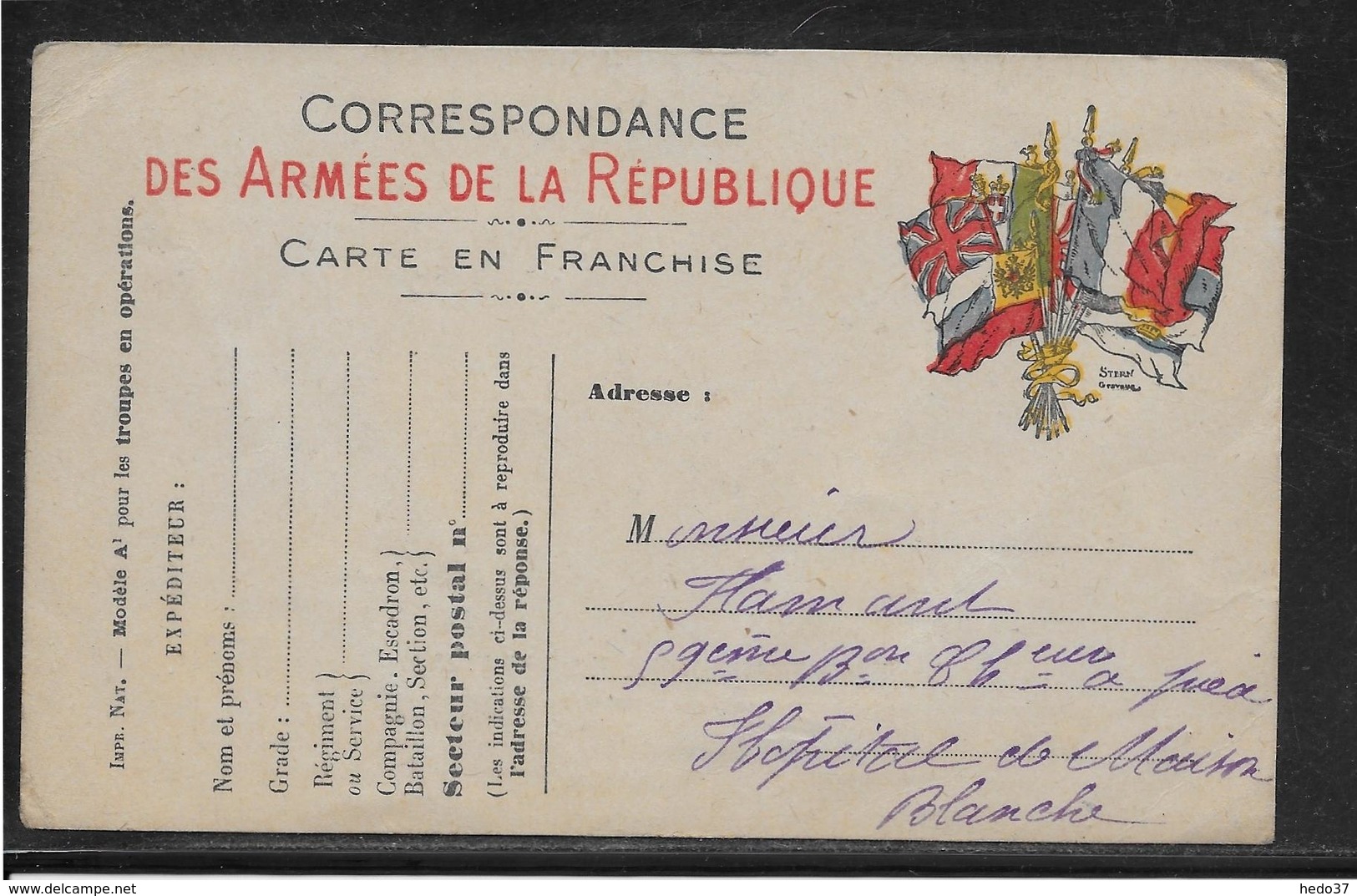 France - Carte De Franchise Militaire - Lettres & Documents