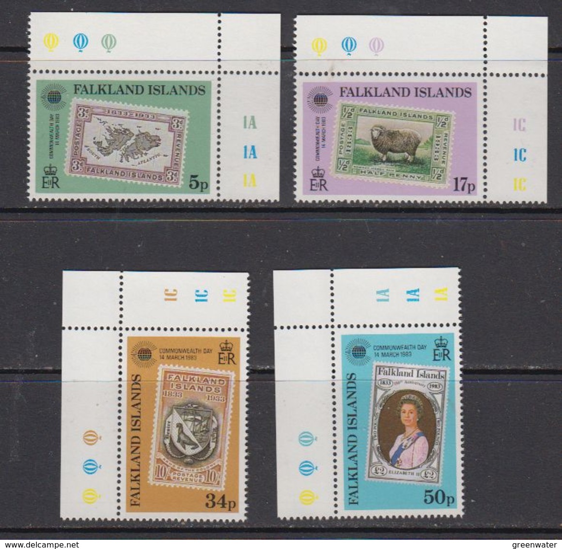 Falkland Islands 1983 Commonwealth Day 4v  (corners) ** Mnh (41733A) - Falklandeilanden