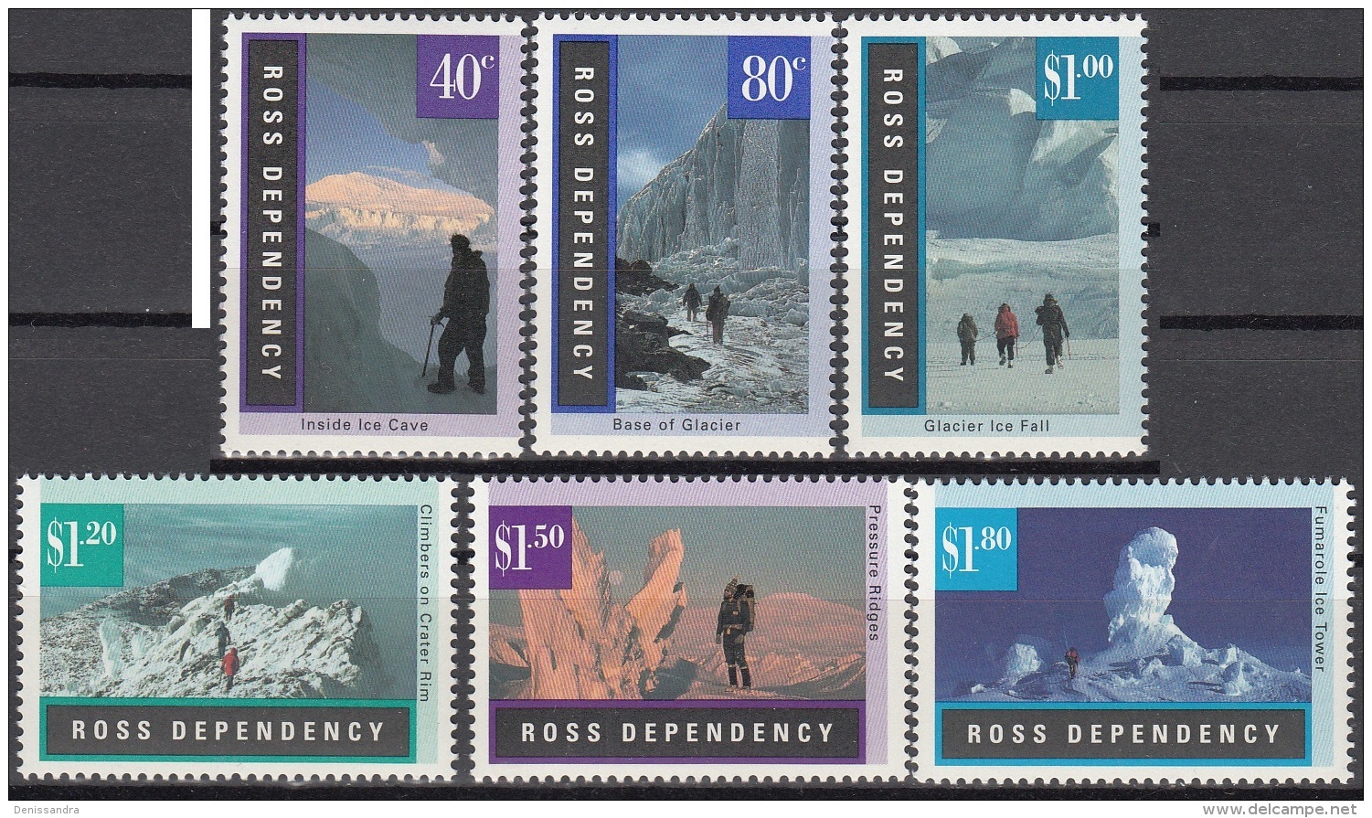 Ross Depency 1996 Michel 38 - 43 Neuf ** Cote (2005) 9.60 Euro Glaciers - Ungebraucht