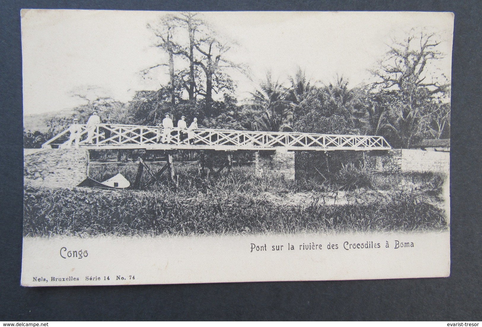 Cpa/pk Congo Pont Sur La Rivière Des Crocodiles à Boma - Congo Belge