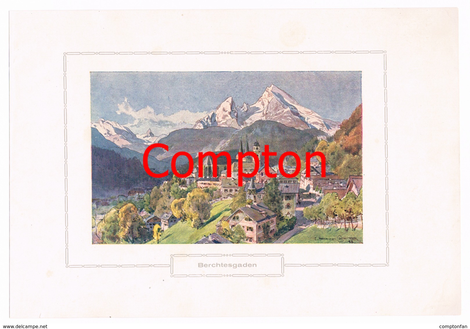 138 E.H.Compton Berchtesgaden Farbdruck Ca. 1921 !!! - Altri & Non Classificati