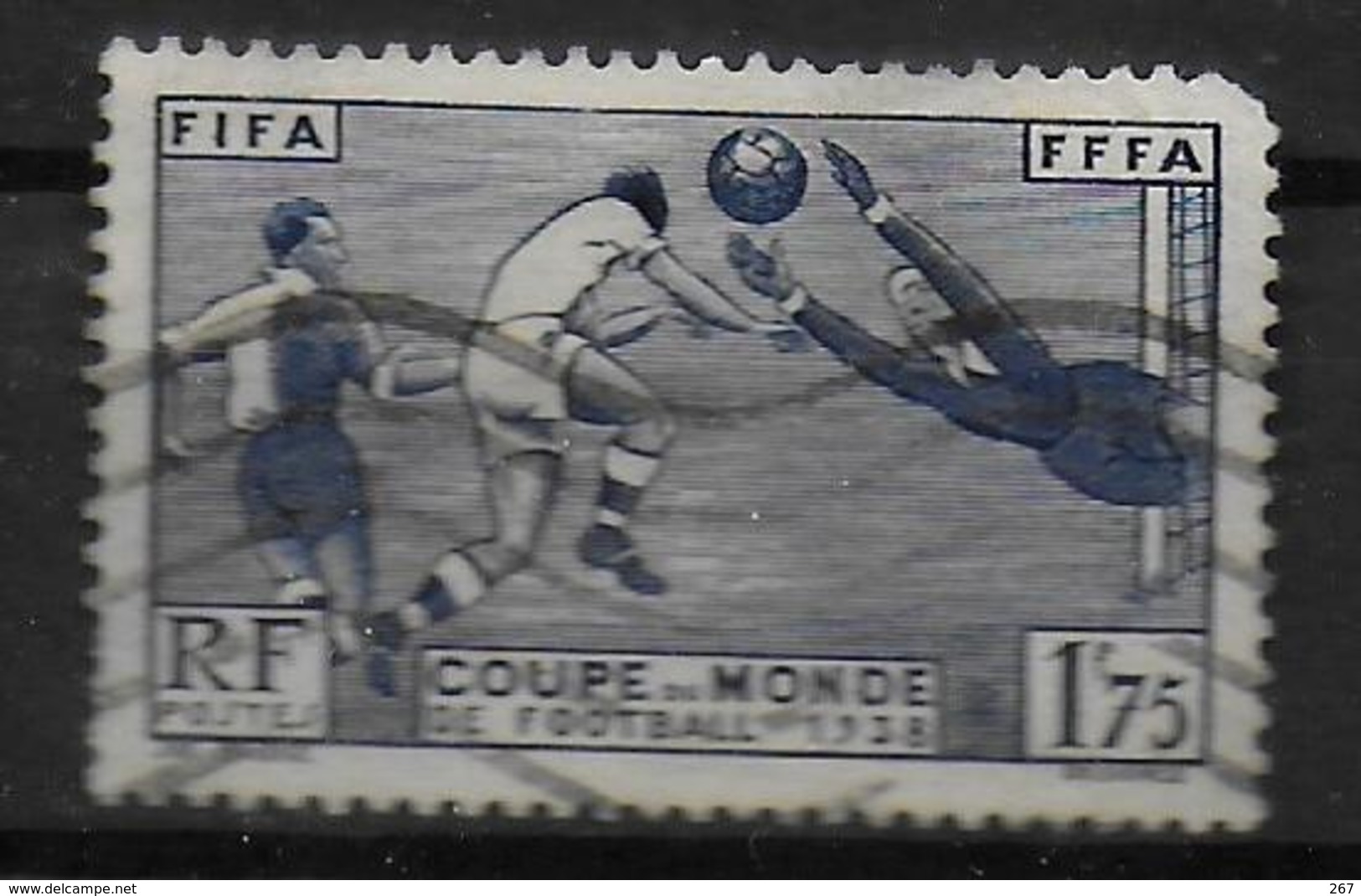 FRANCE  N° 396 Oblitere  ( Cote 15e )  Cup 1938 Football  Soccer  Fussball - 1938 – Francia