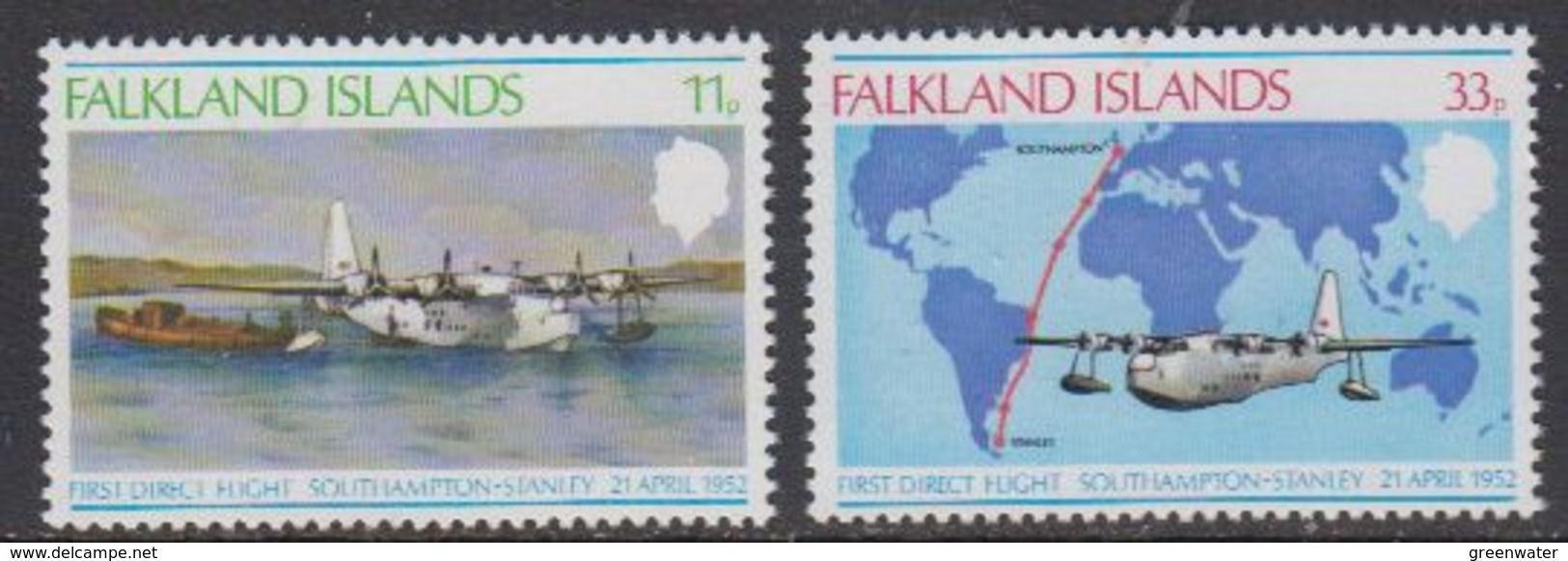 Falkland Islands 1978 Anniversary 1st Direct Flight 2v  ** Mnh (41734A) - Falkland