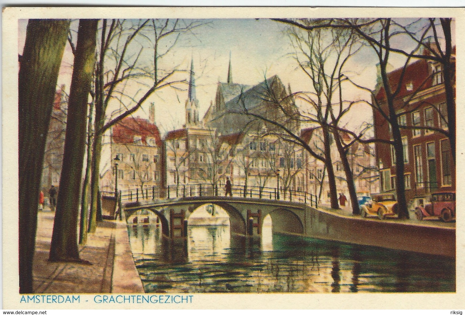Amsterdam - Grachtengezicht. Netherlands. Sent To Denmark 1951. S-4695 - Amsterdam