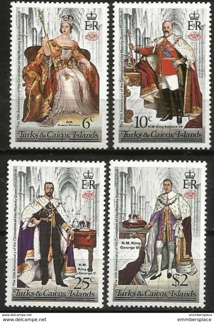 Turks & Caicos - 1978 Coronation Anniversary Set Of 4 MNH **  Sc 342-5 - Turks And Caicos