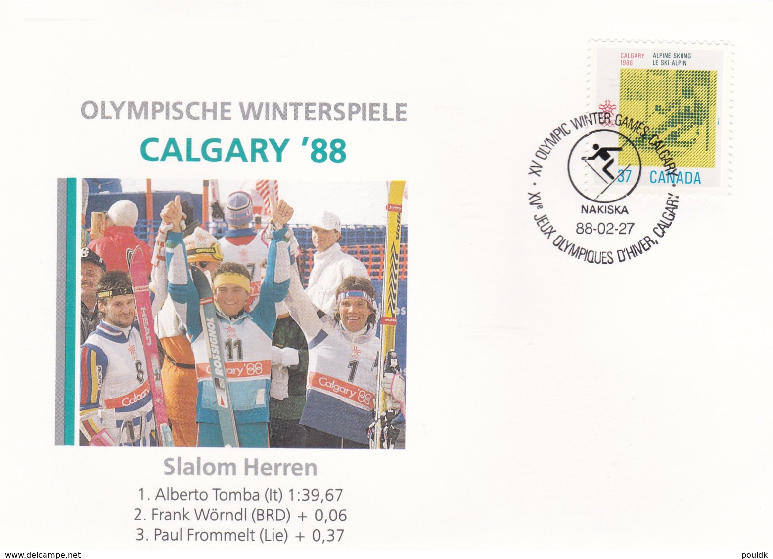 Canada Cover 1988 Calgary Olympic Games - Calgary Slalom   (G83-15A) - Winter 1988: Calgary