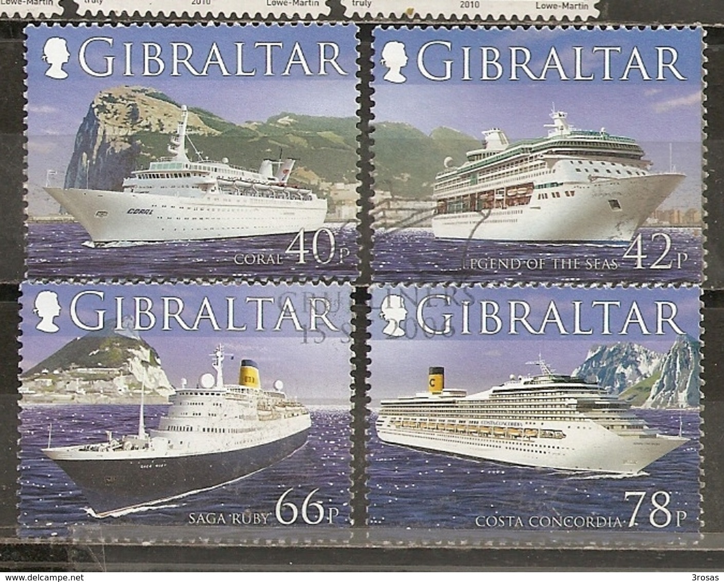 Gibraltar 200- Bateaux Cruise Ships Set Complete Obl - Gibraltar