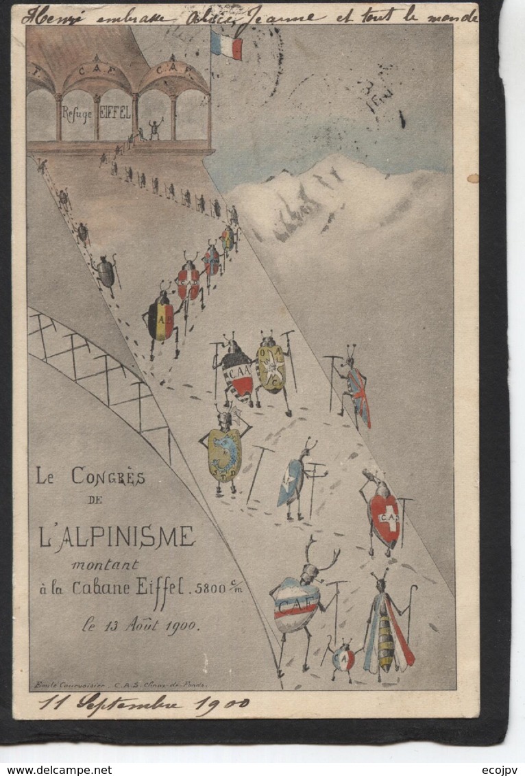 Congrès International De L'Alpinisme à La Cabane Eiffel 1900 - Mountaineering, Alpinism