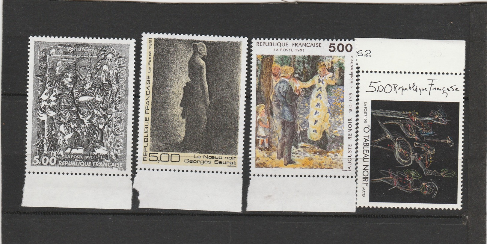 FRANCE 1991 N°2692/2693/2730/2731** SERIE ARTISTIQUE - Unused Stamps