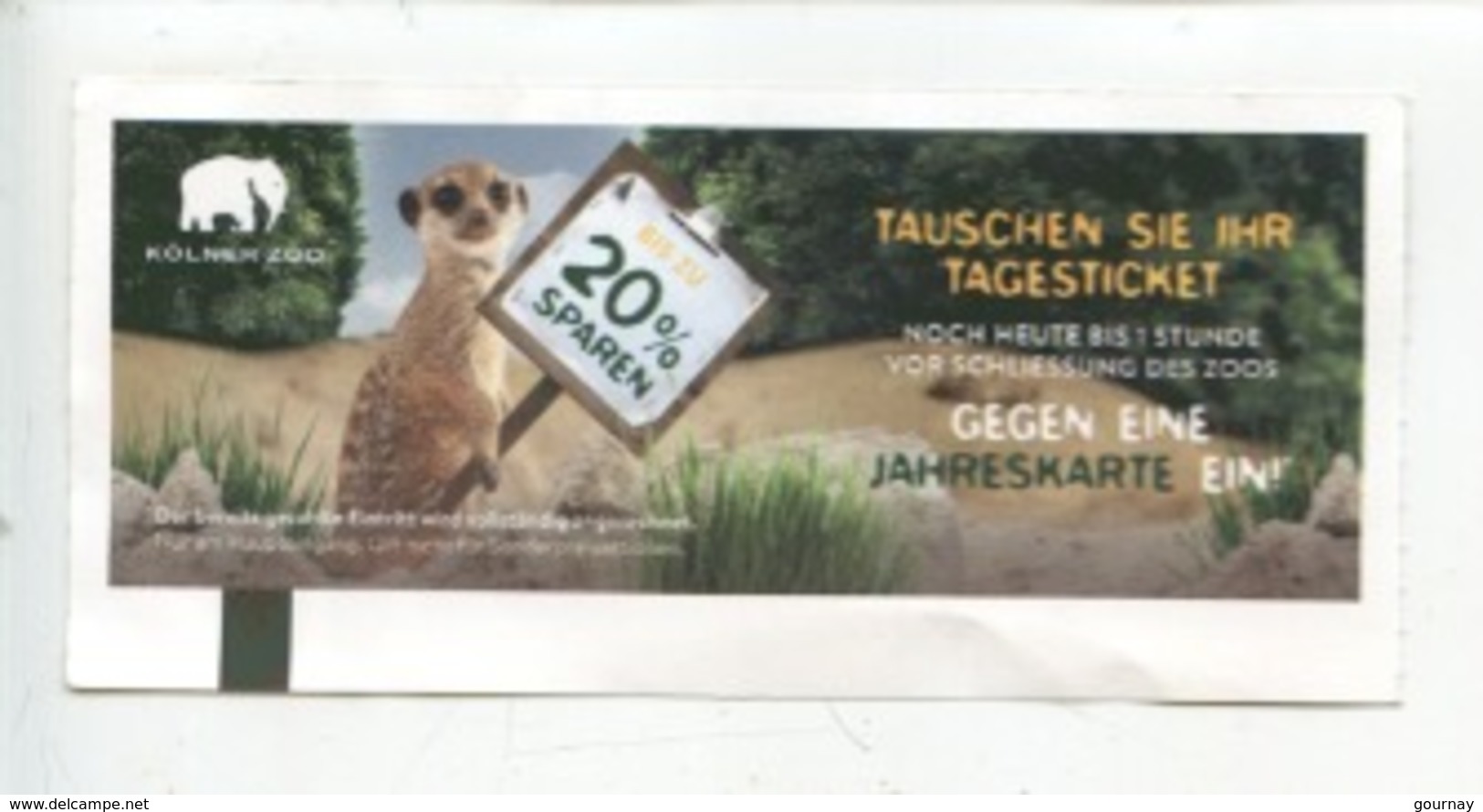 Ticket - Kolner Zoo Cologne - AG Zoologischer Garten Köln - Tickets - Vouchers