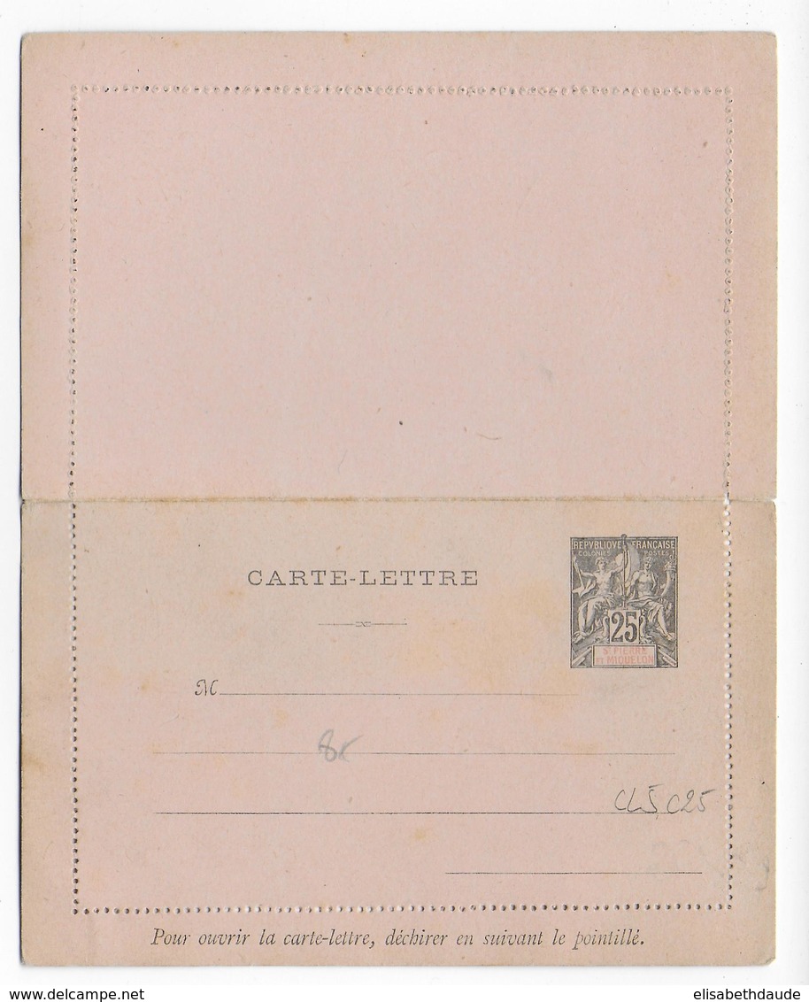 SPM - CARTE-LETTRE ENTIER NEUVE - Postal Stationery