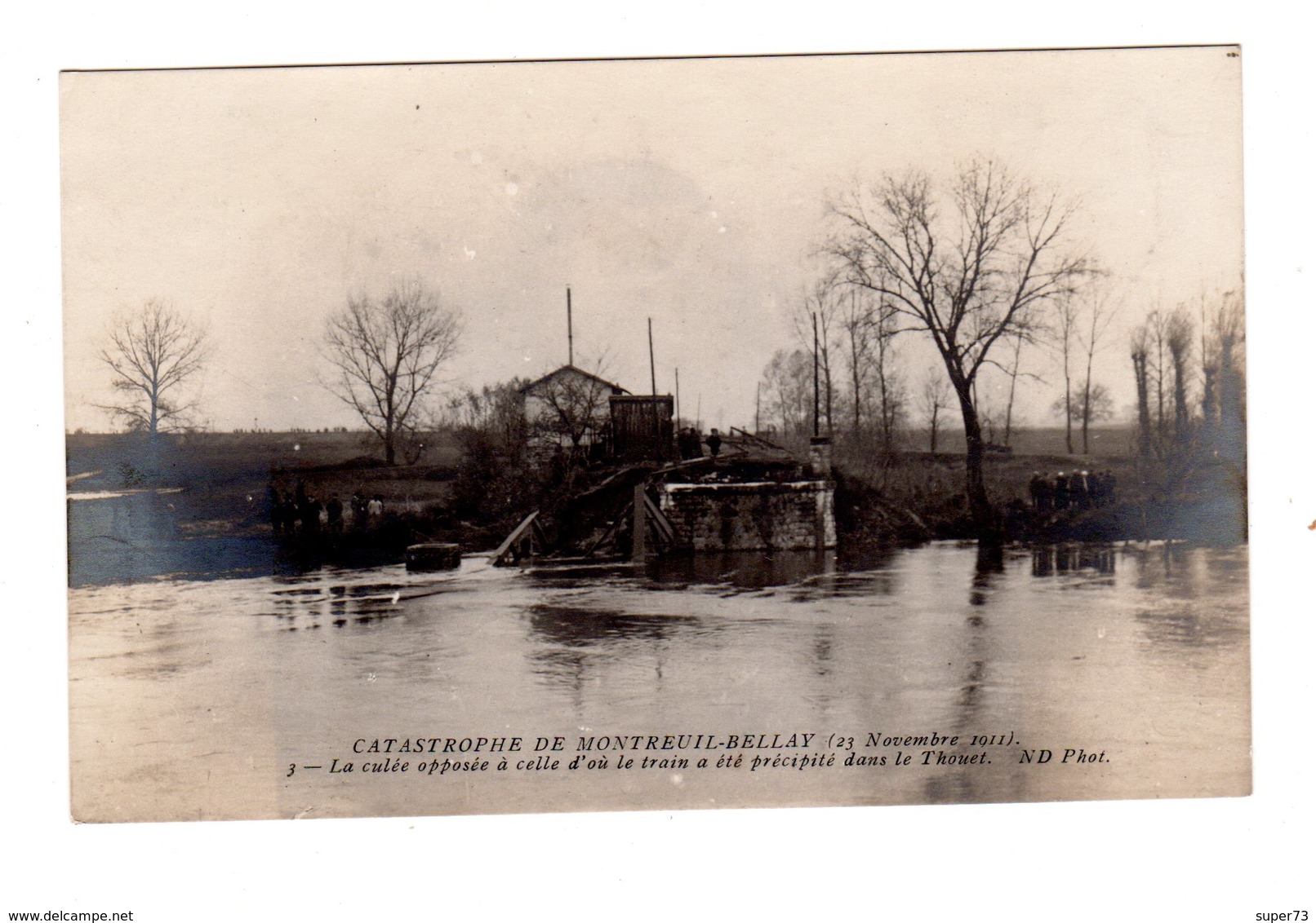 CPA 49 - Catastrophe De Montreuil Bellay 1911 - La Culée Opposée à Celle D'où Le Train - Montreuil Bellay