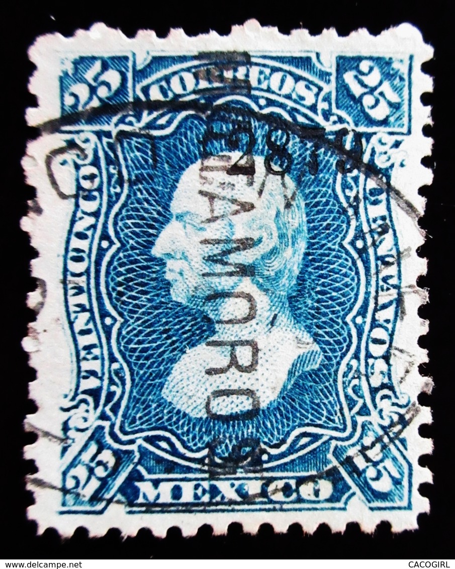 1881 Mexique Mi 99Ix . Sn 120 . Hidalgo - Overprinted - Mexique