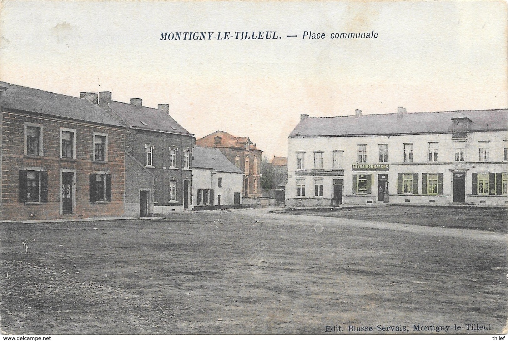 Montigny-le-Tilleul NA14: Place Communale 1907 - Montigny-le-Tilleul