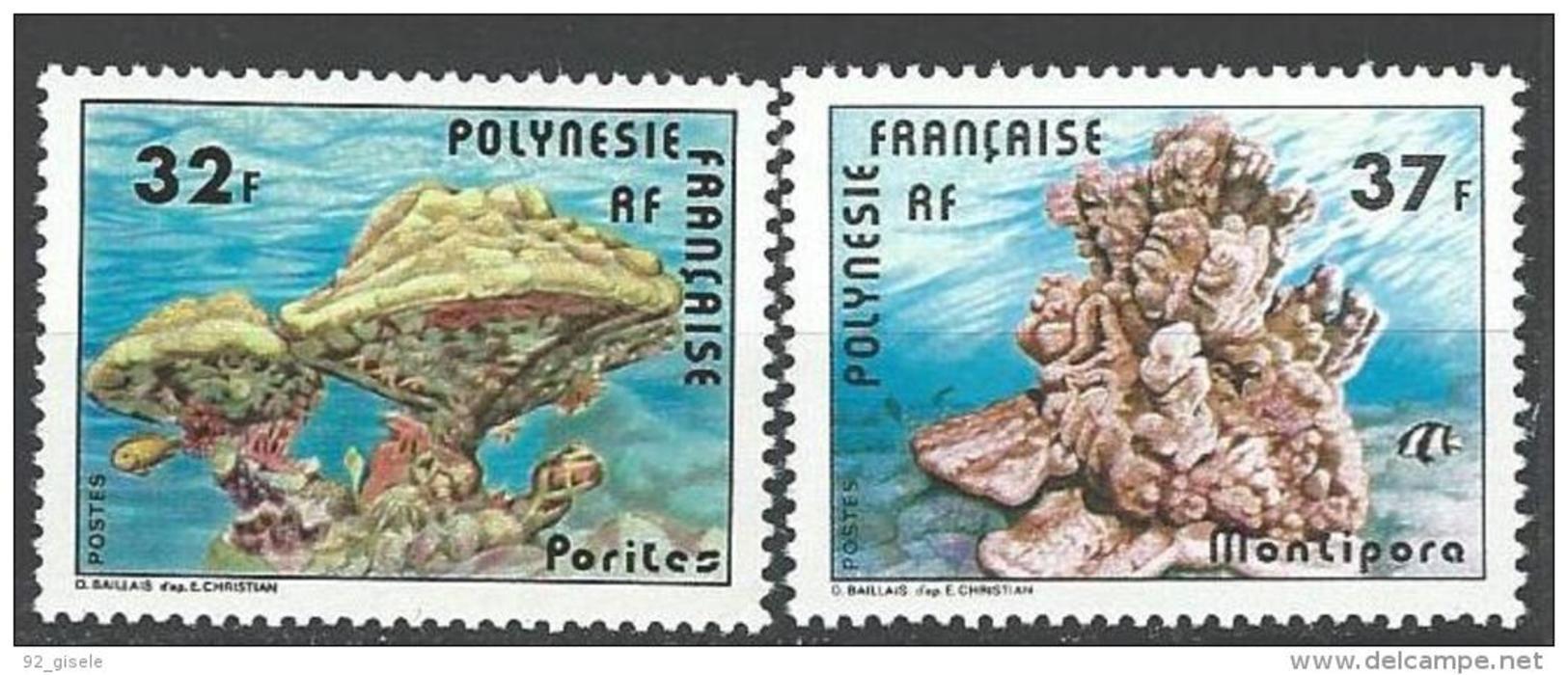 Polynésie YT 130 & 131 " Coraux " 1979 Neuf** - Ungebraucht