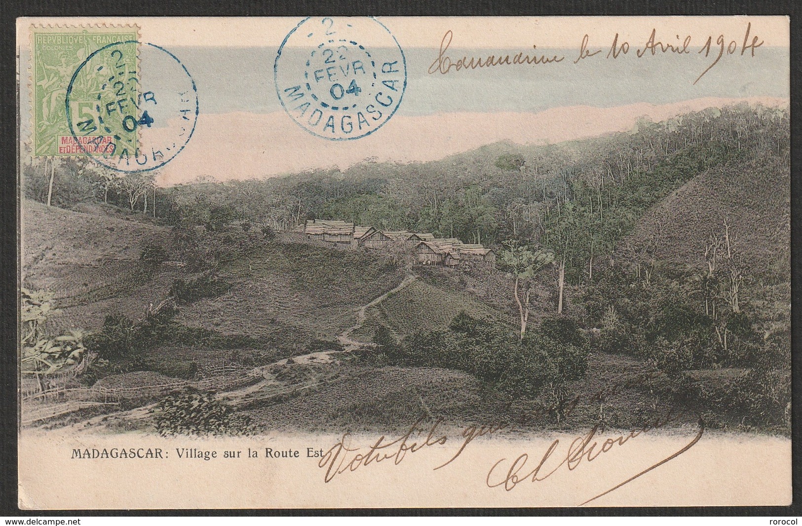 MADAGASCAR CP Cachet "2" 22/02/1904 - Lettres & Documents