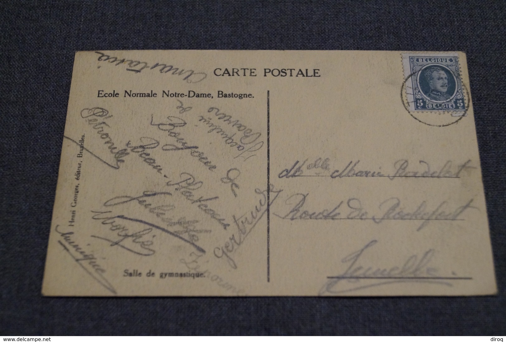 Bastogne,salle De Gymnastique,école Normale Des Soeurs N.D.1919,collection,RARE,ancienne Carte Postale - Bastenaken