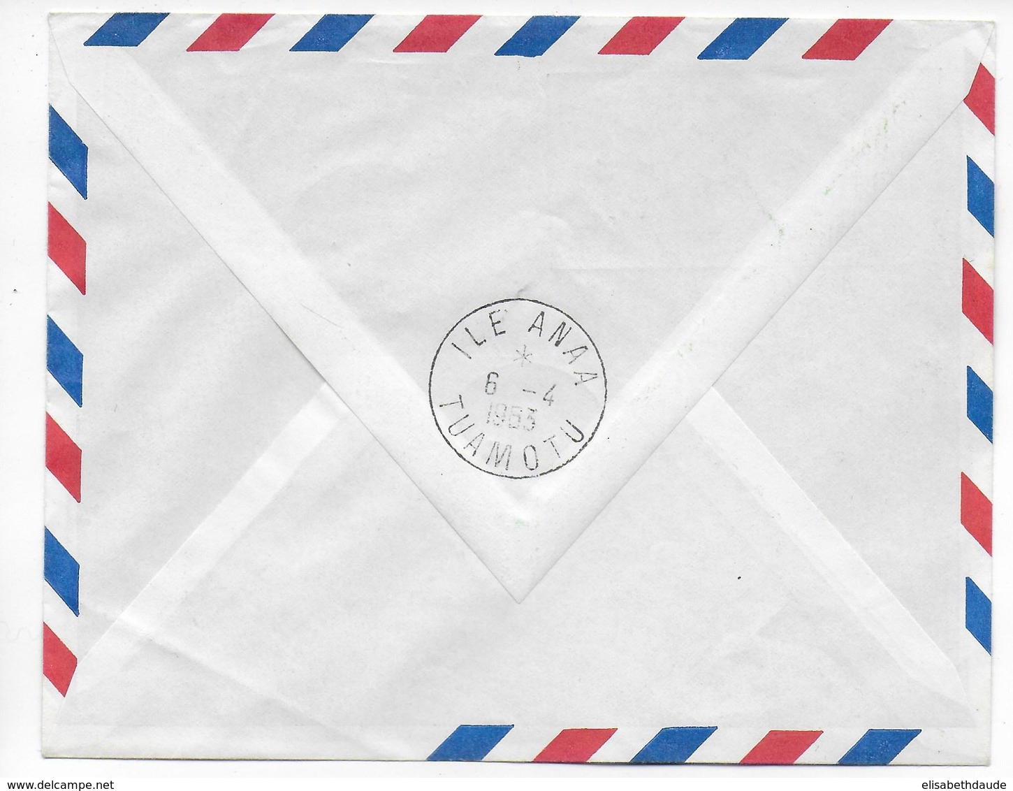 POLYNESIE - 1963 - ENVELOPPE 1° VOL TAHITI à ANAA (TUAMOTOU) - - Lettres & Documents