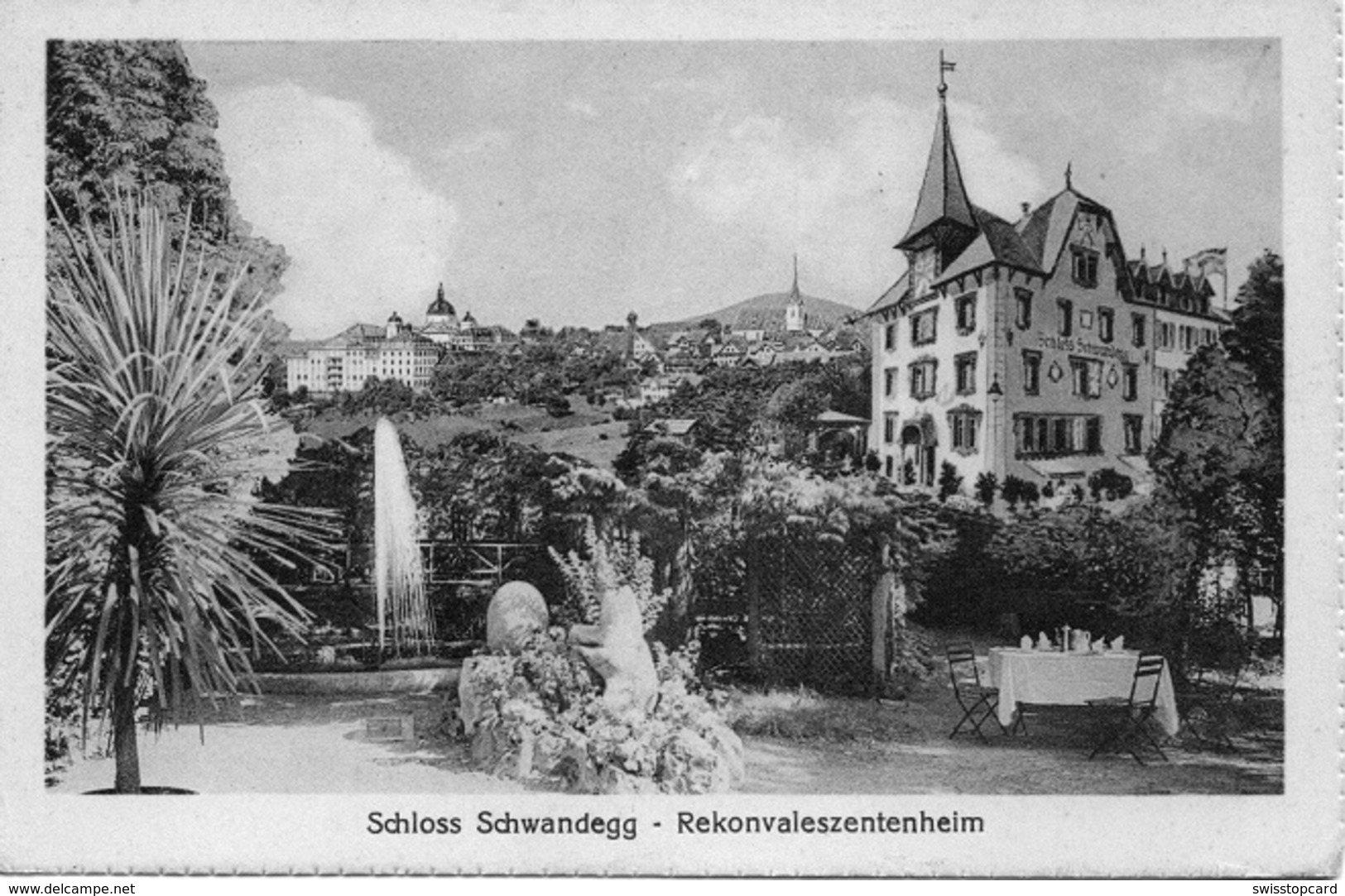 MENZINGEN Schloss Schwandegg Rekonvaleszentenheim Gel. 1925 N. Basel - Menzingen