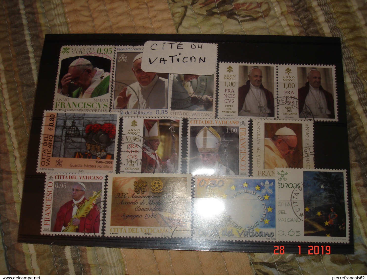 TIMBRES OBLITERES DU VATICAN - Collections (sans Albums)