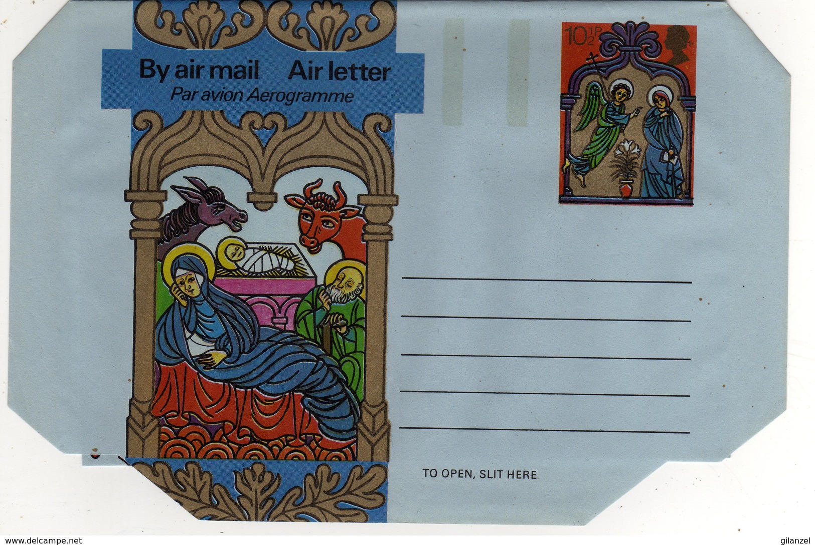 GB Gran Bretagna 1975 Air Letter Natale Christmas Mint - Postwaardestukken