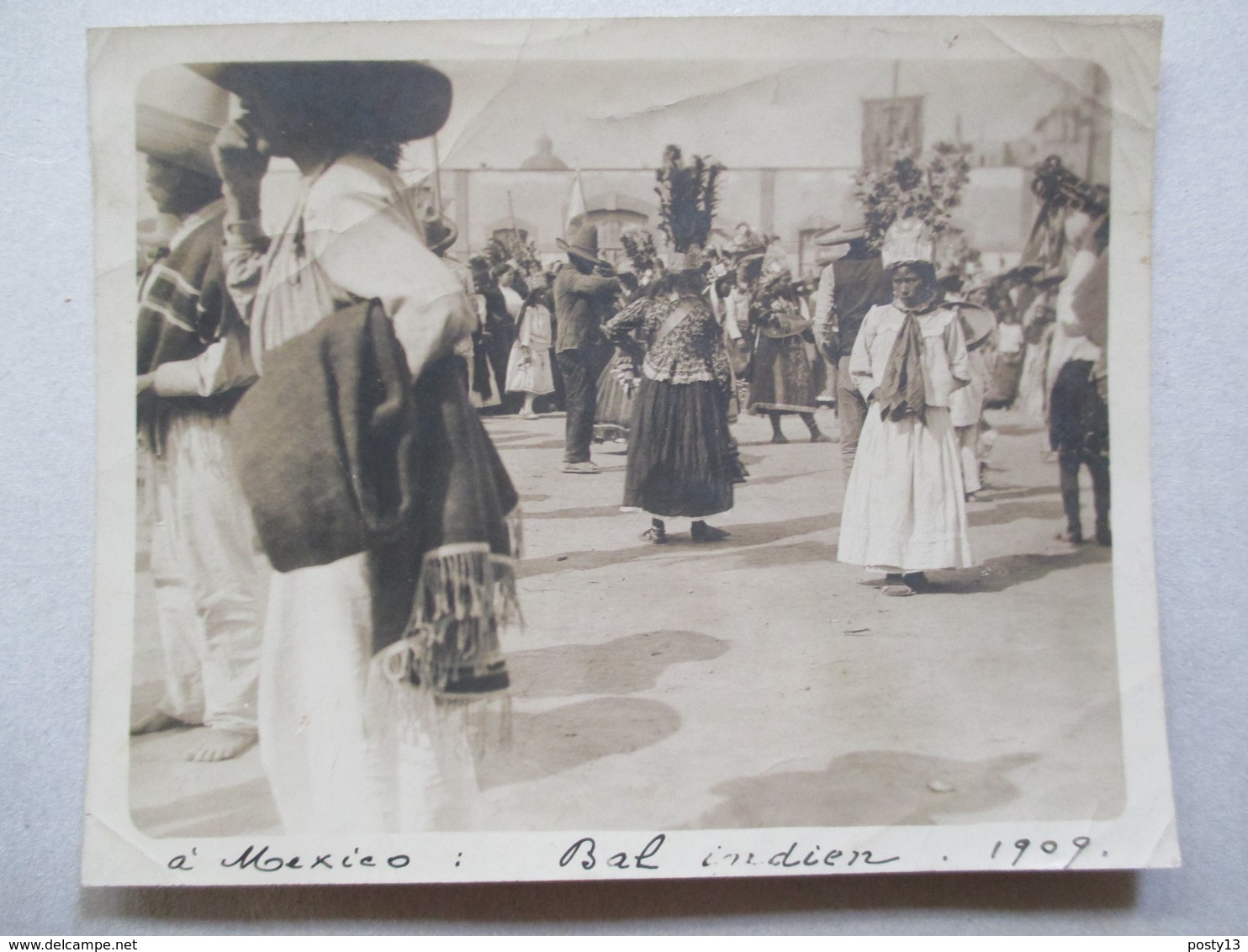 MEXIQUE - MEXICO - Rare Photographie Ancienne 1909 - Bal Indien  - 12 Décembre - Pélerinage Notre-Dame De Guadalupe - Autres & Non Classés