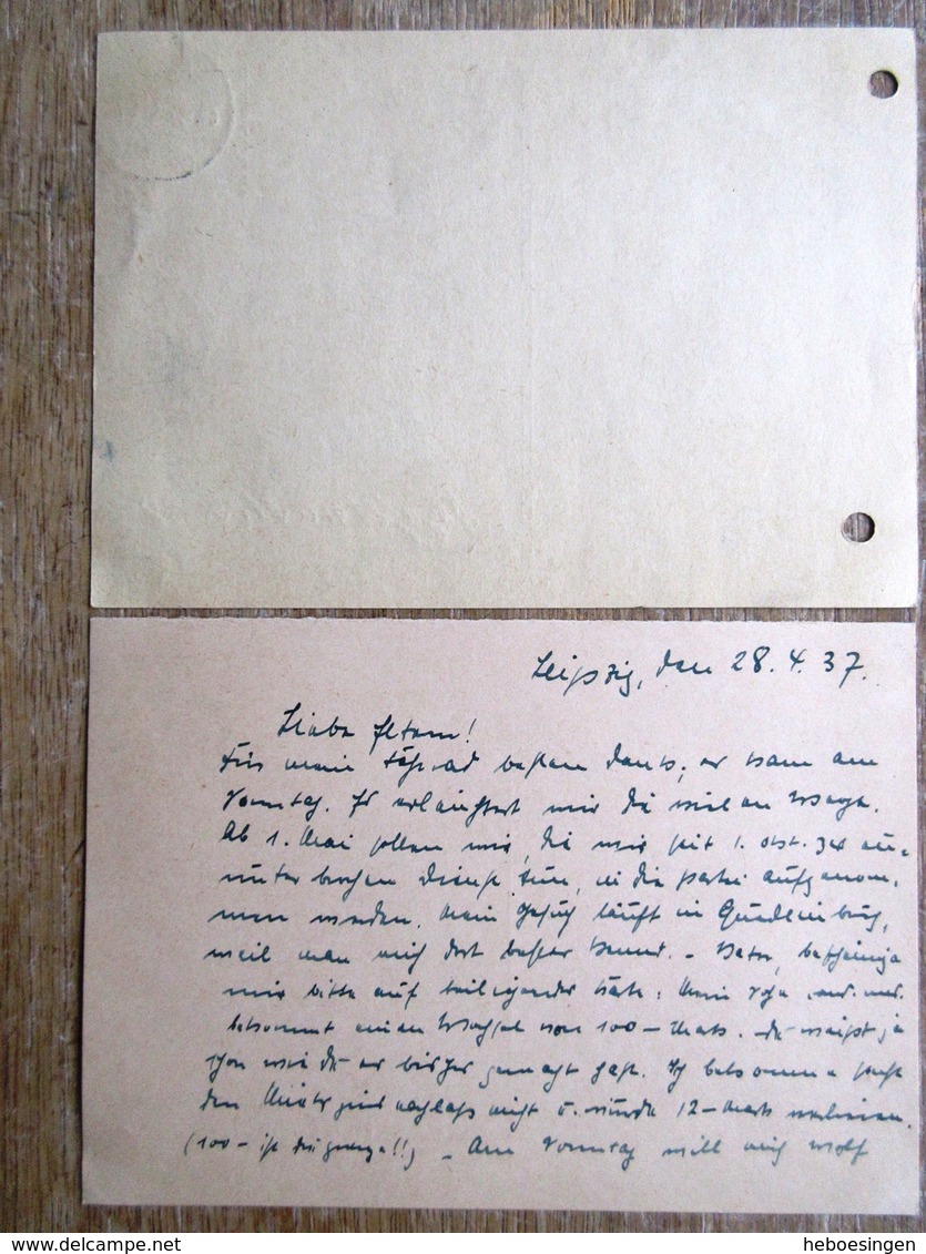 DR Ganzsachen 8 Pfg. Berühmte Deutsche, 6 Pfg. Hindenburg Gebraucht Stempel Calbe/Leipzig - Sonstige & Ohne Zuordnung