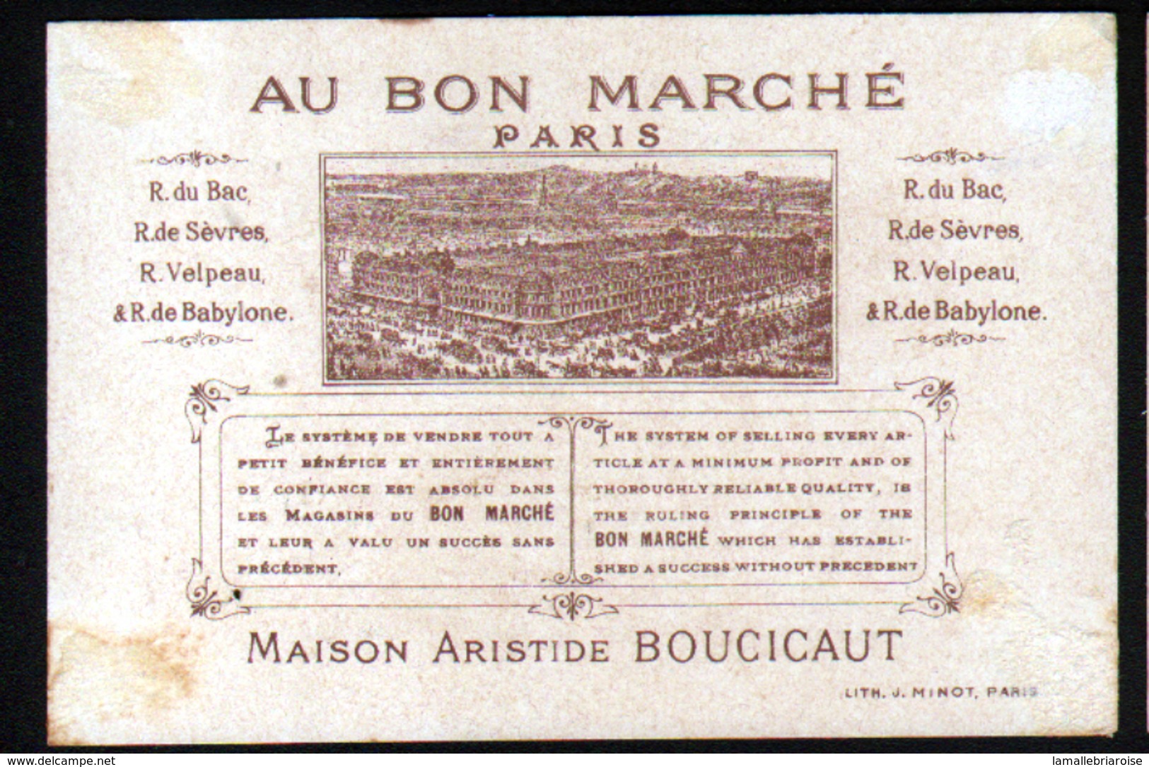 Chromo Au Bon Marche, MI 50, Histoire De Charbonnier, Qu'est-che Qui Me Tappe Donc Comme Cha Dans Le Dos ? - Au Bon Marché