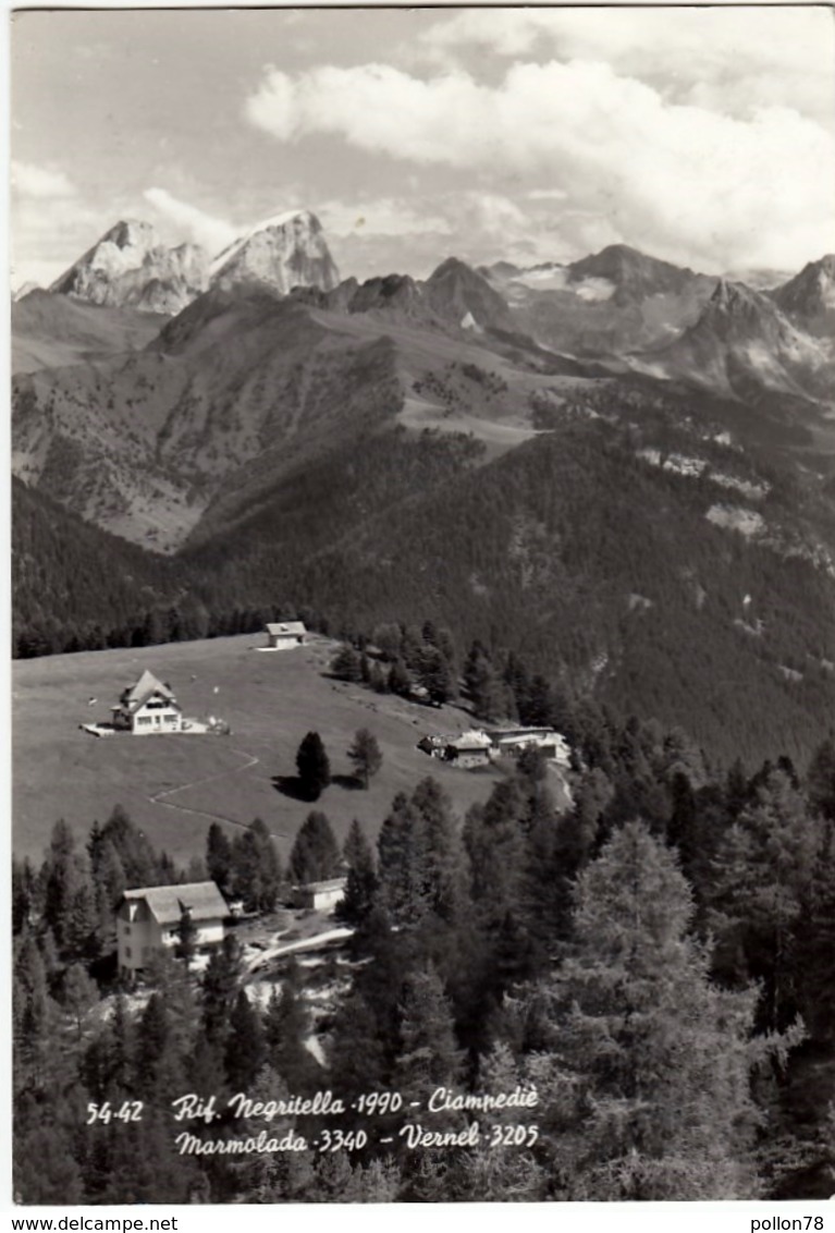 RIFUGIO NEGRITELLA - CIAMPEDIE' - MARMOLADA - VERNEL - TRENTO - 1964 - Trento