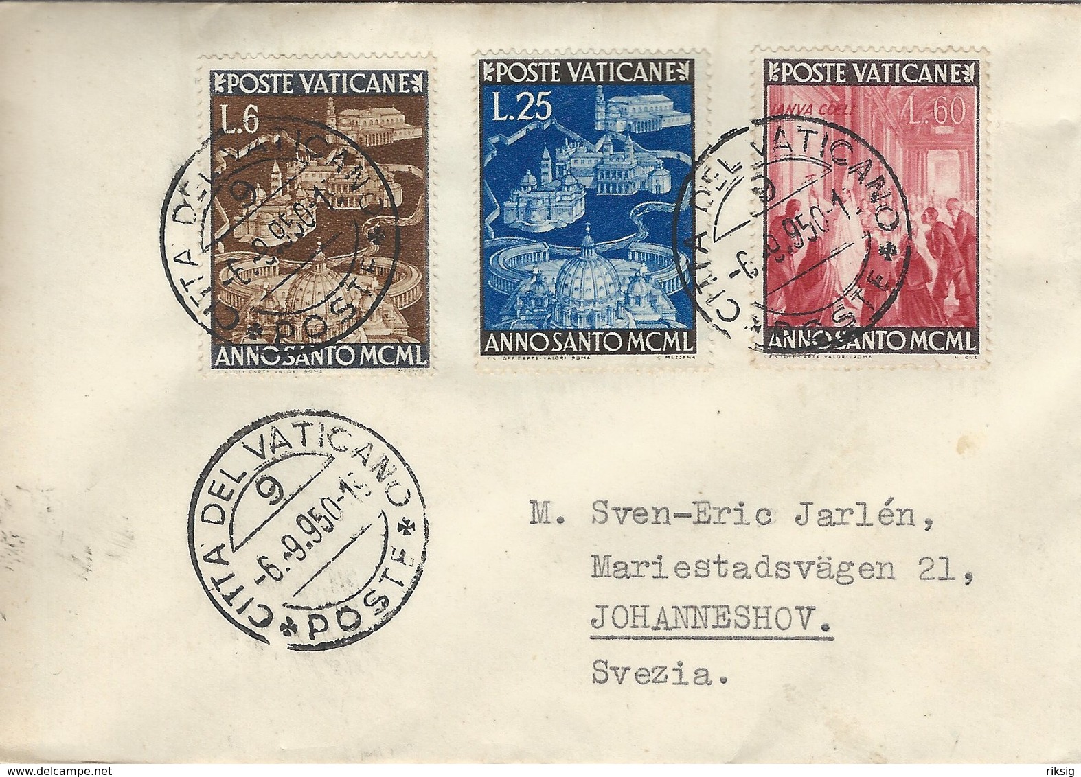 Vatican - Cover Sent To Sweden. S-4710 - Covers & Documents