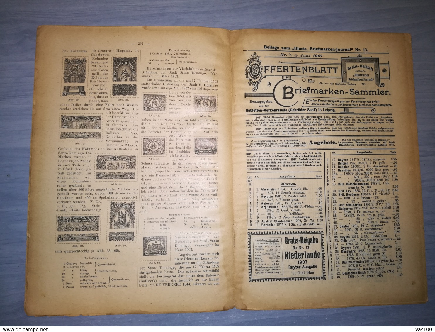 ILLUSTRATED STAMPS JOURNAL- ILLUSTRIERTES BRIEFMARKEN JOURNAL, LEIPZIG, NR 13, JULY 1907, GERMANY - Tedesche (prima Del 1940)