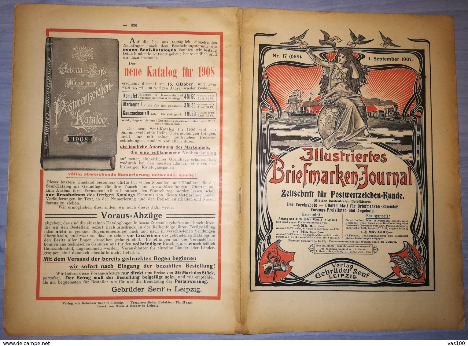 ILLUSTRATED STAMPS JOURNAL- ILLUSTRIERTES BRIEFMARKEN JOURNAL, LEIPZIG, NR 17, SEPTEMBER 1907, GERMANY - Deutsch (bis 1940)