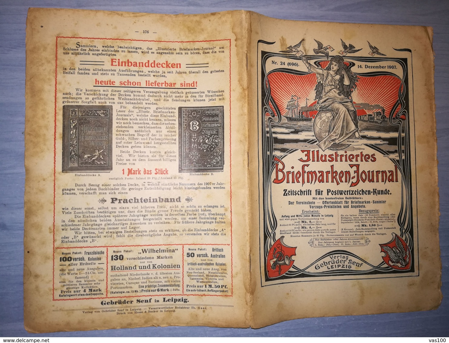 ILLUSTRATED STAMPS JOURNAL- ILLUSTRIERTES BRIEFMARKEN JOURNAL, LEIPZIG, NR 24, DECEMBER 1907, GERMANY - Tedesche (prima Del 1940)