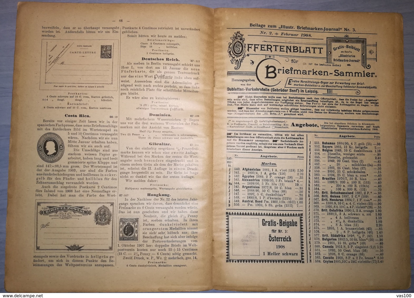 ILLUSTRATED STAMPS JOURNAL- ILLUSTRIERTES BRIEFMARKEN JOURNAL, LEIPZIG, NR 3, FEBRUARY 1908, GERMANY - German (until 1940)