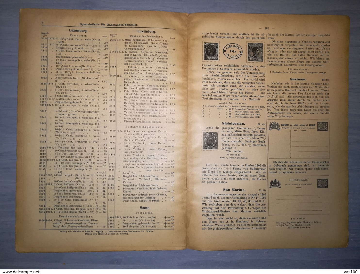 ILLUSTRATED STAMPS JOURNAL- ILLUSTRIERTES BRIEFMARKEN JOURNAL, LEIPZIG, NR 7, APRIL 1908, GERMANY - Tedesche (prima Del 1940)