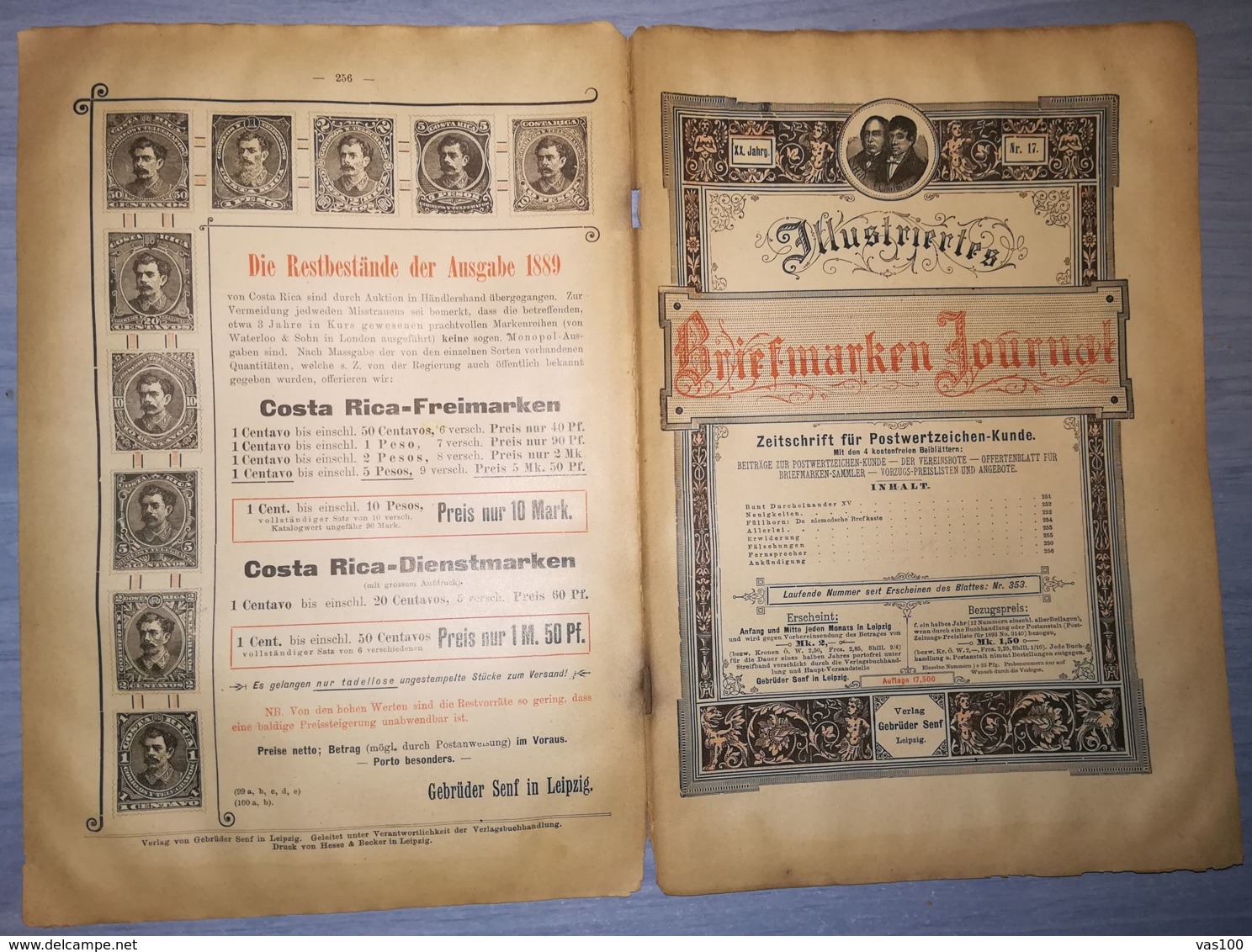 ILLUSTRATED STAMPS JOURNAL- ILLUSTRIERTES BRIEFMARKEN JOURNAL MAGAZINE, LEIPZIG, NR 17, SEPTEMBER 1893, GERMANY - Deutsch (bis 1940)